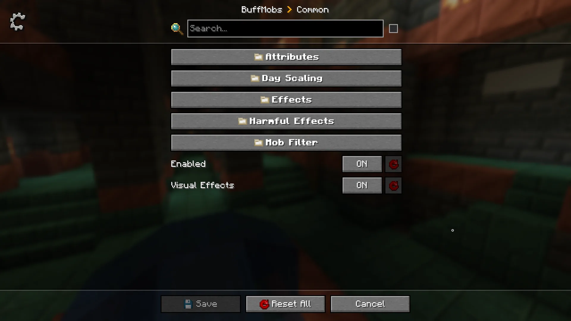 Пример конфигурационного файла TOML для мода Buff Mobs
