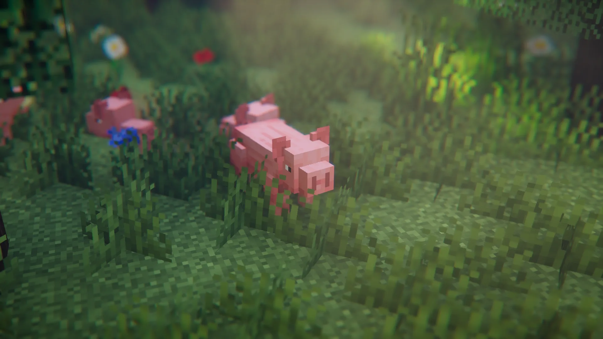 Модель свиньи для мода Entity Model Features.