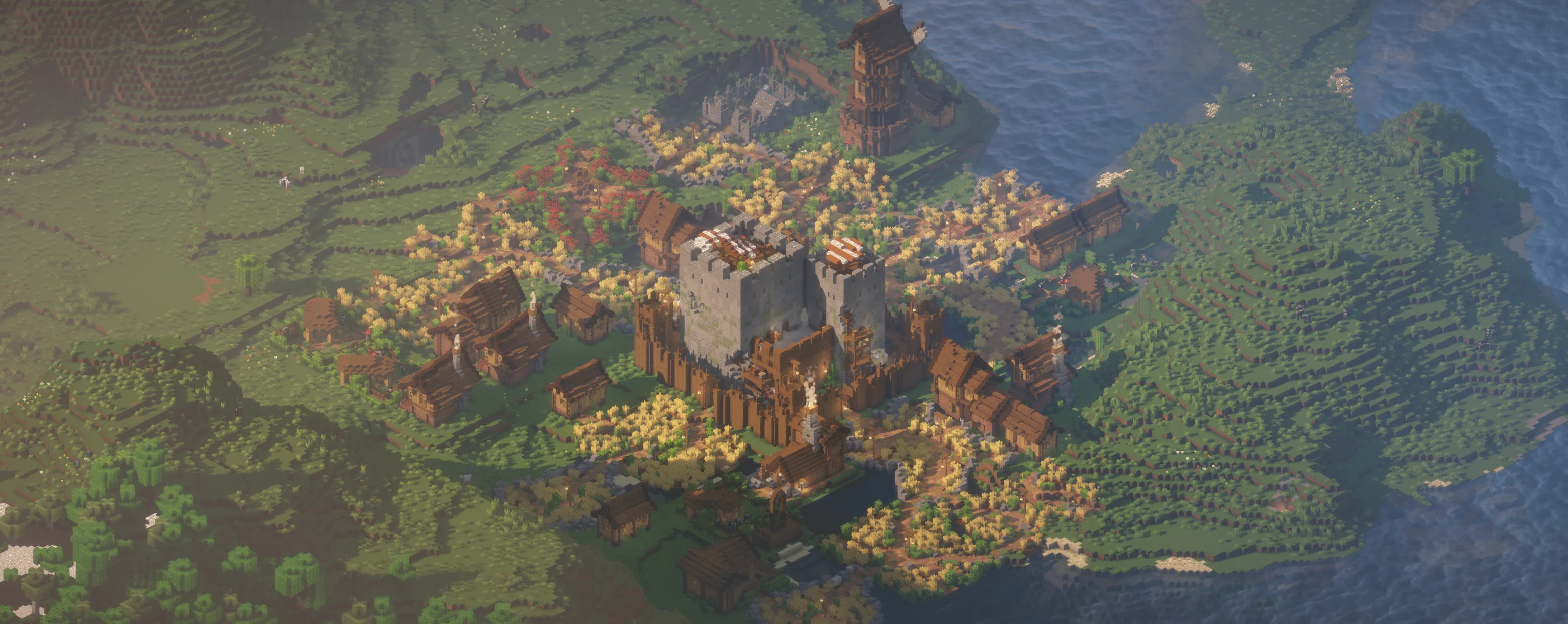 Деревня в равнинном биоме из проекта Epic Structures: Villages.