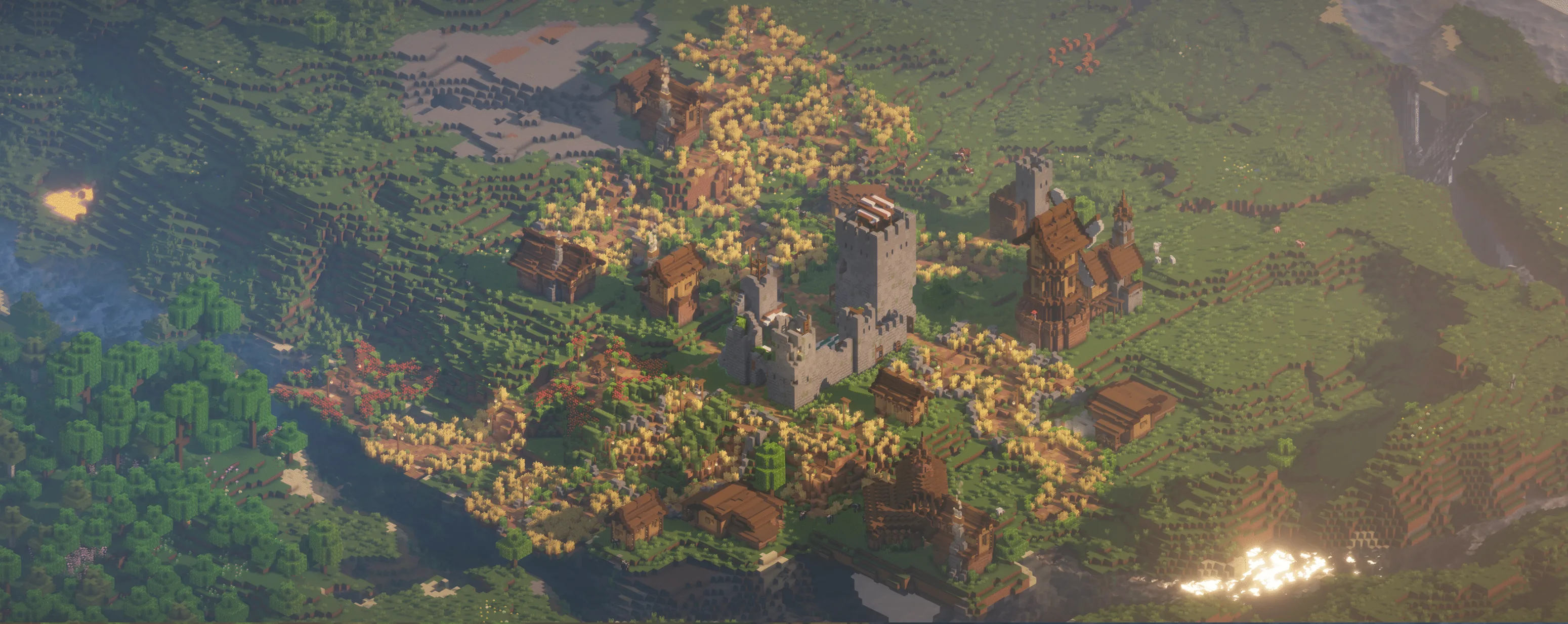 Деревня в равнинном биоме из проекта Epic Structures: Villages.