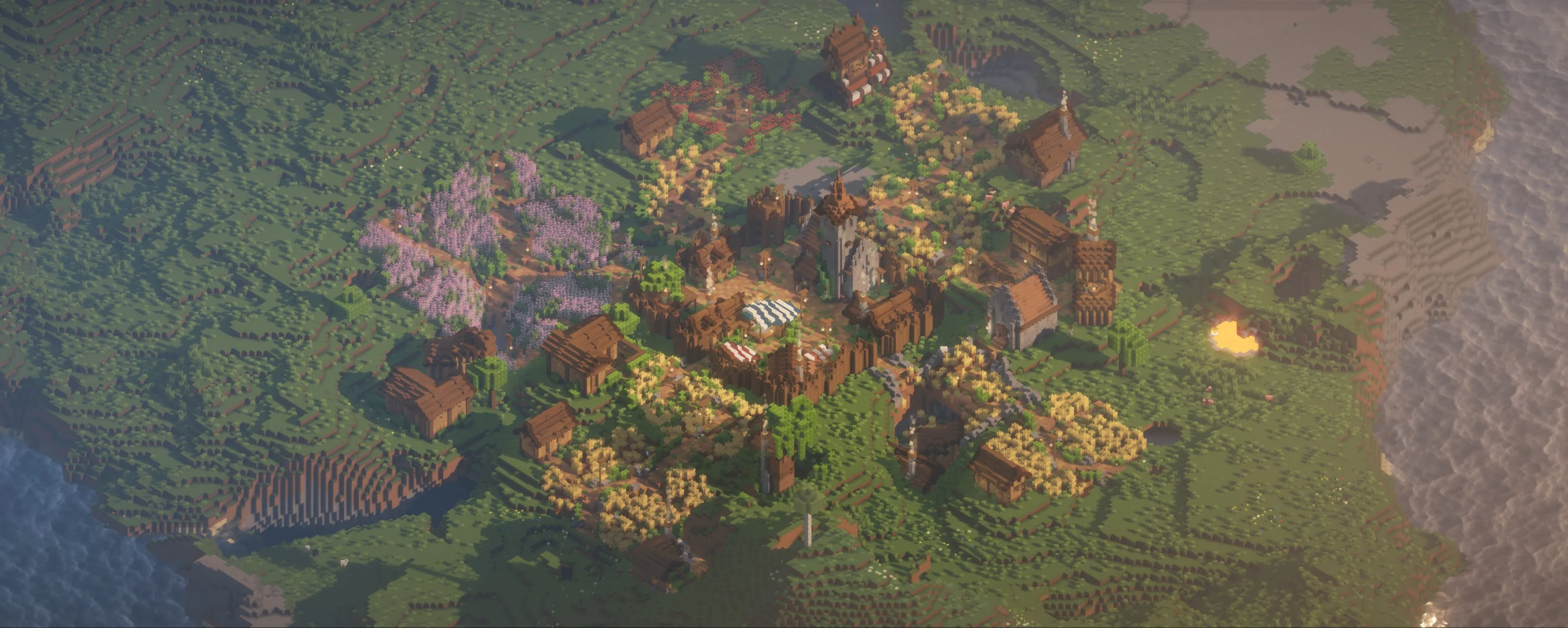 Деревня в равнинном биоме из проекта Epic Structures: Villages.