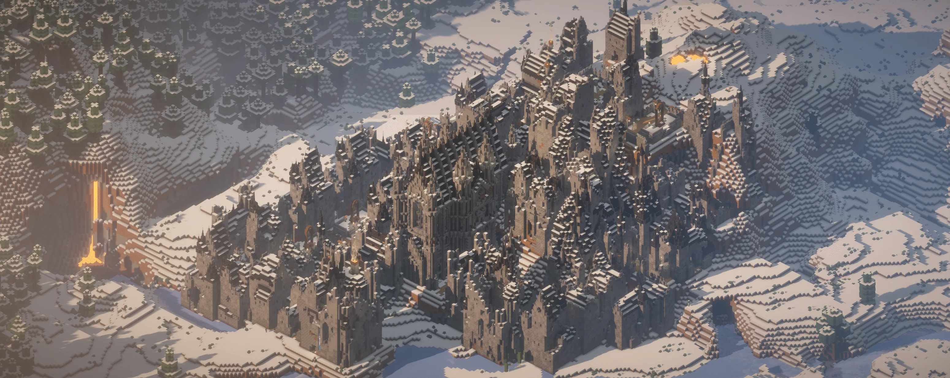 Снежная деревня в стиле Epic Structures.