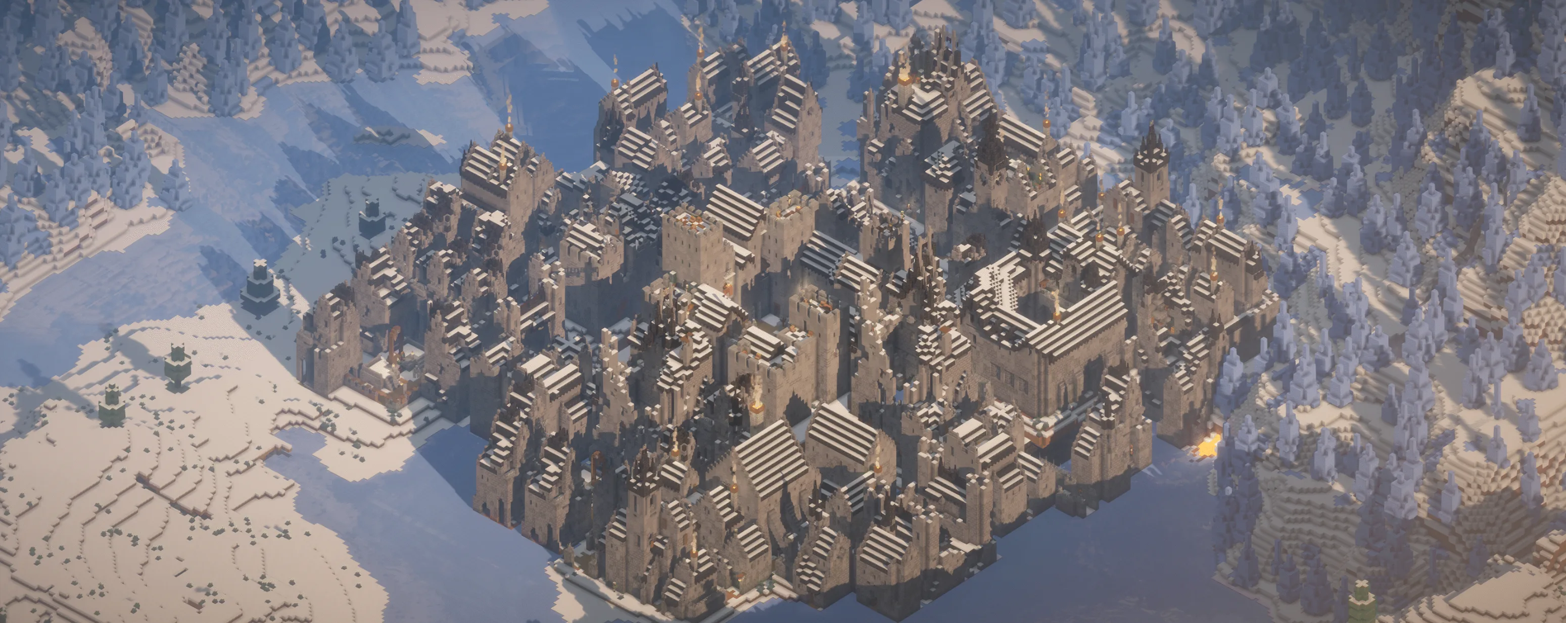 Деревня в снежном биоме из проекта Epic Structures: Villages.