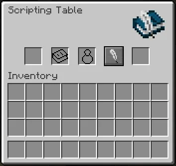 Интерфейс стола скриптов в моде Scrolls N Scripting