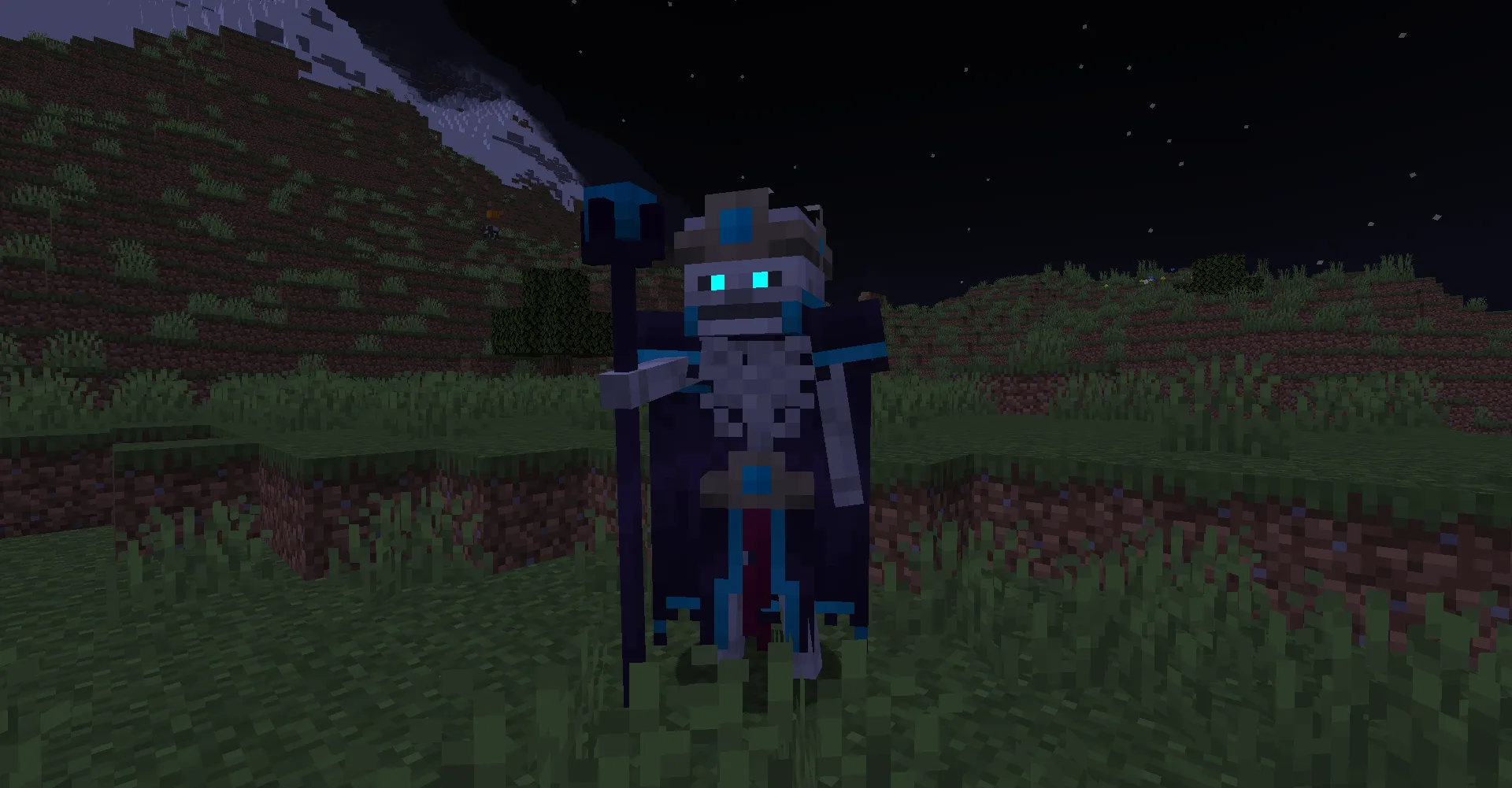 Некромант-слуга из мода Goety: The Dark Arts, призываемый игроком.