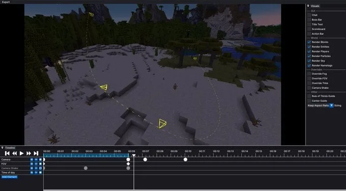 Визуализация пути камеры в 3D для проекта Flashback.