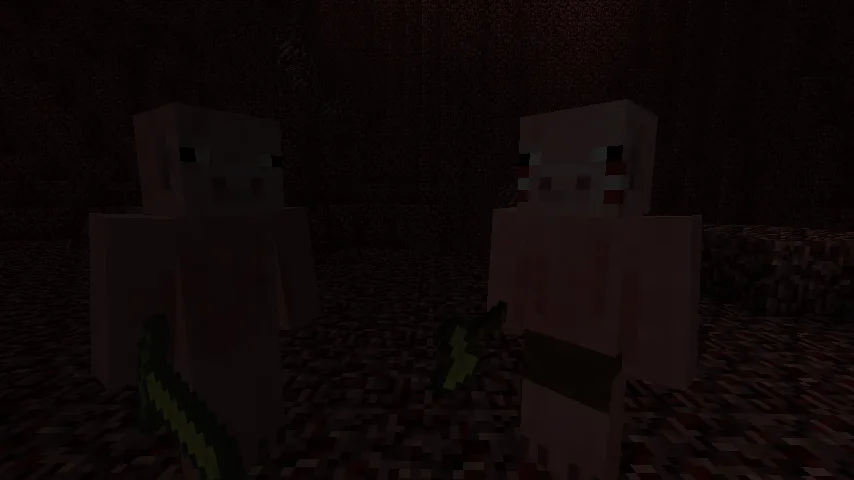 Ресурс-пак Default Beta: варианты внешнего вида свинолюдей (Pigmen) в стиле старых версий игры.