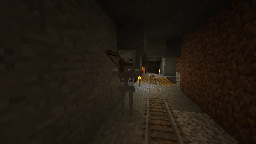Текстура лука в руках скелета из Minecraft Beta в ресурс-паке Default Beta.