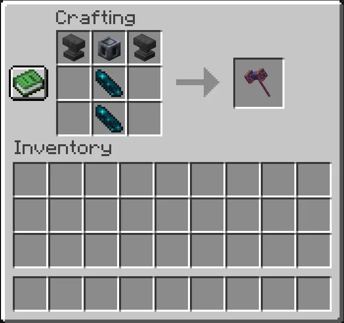 Рецепт крафта Bedrock Breaker в моде Weapons Plus