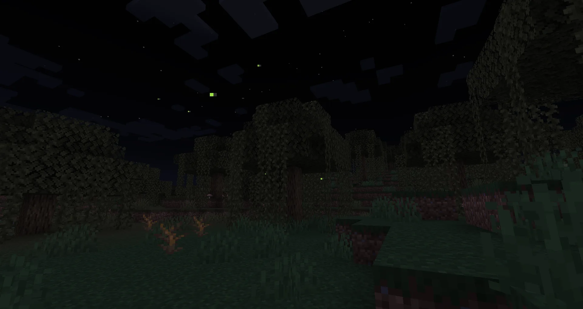 Светлячки в болоте из мода Subtle Effects.