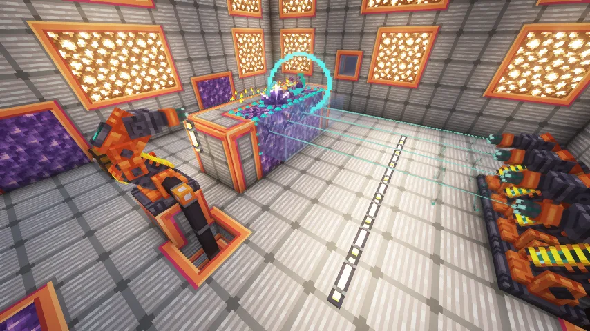 Добыча флюксита: лазеры воздействуют на аметистовые почки для их превращения и ускорения роста.