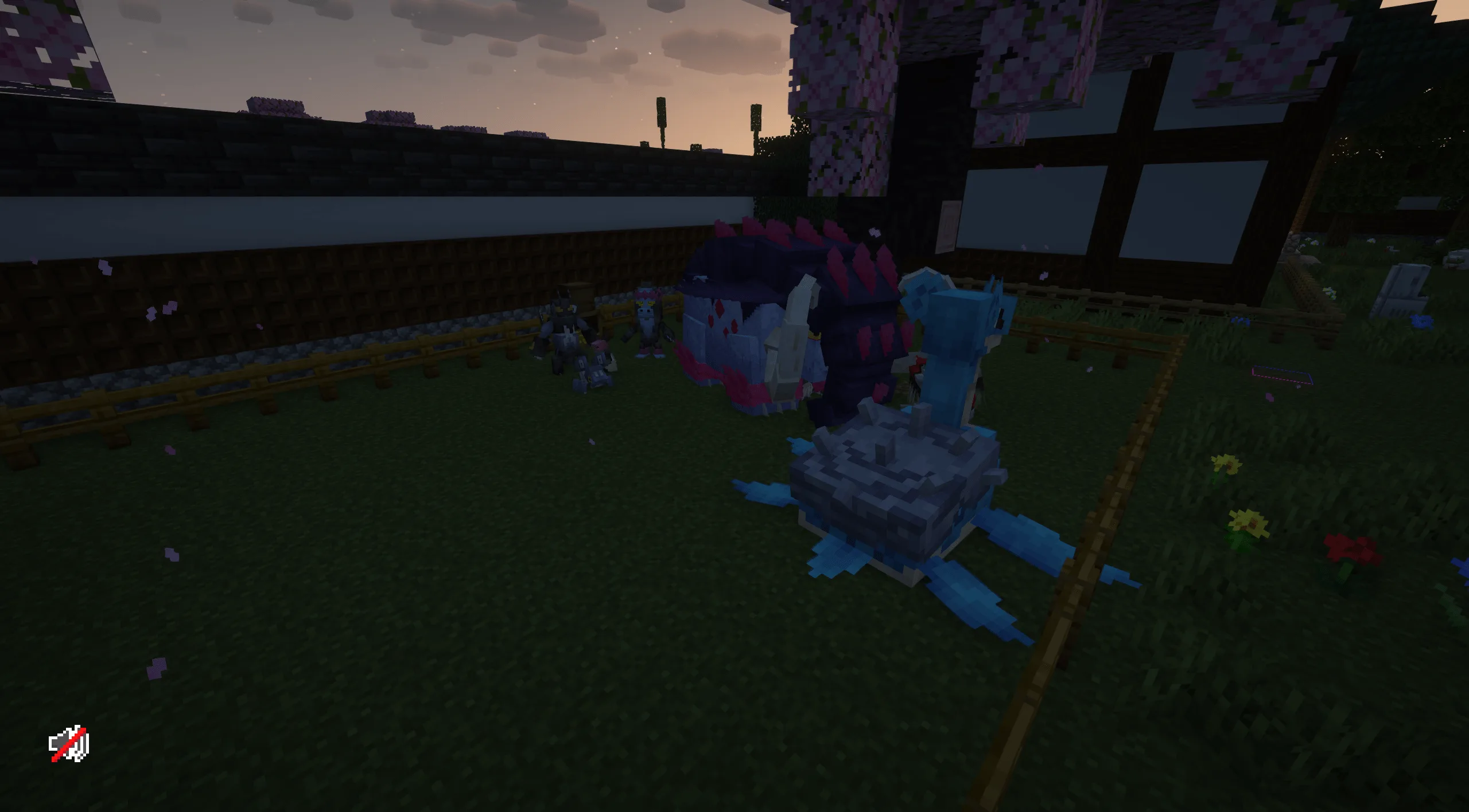 Коллекция покемонов из мода Cloudmons в Minecraft.