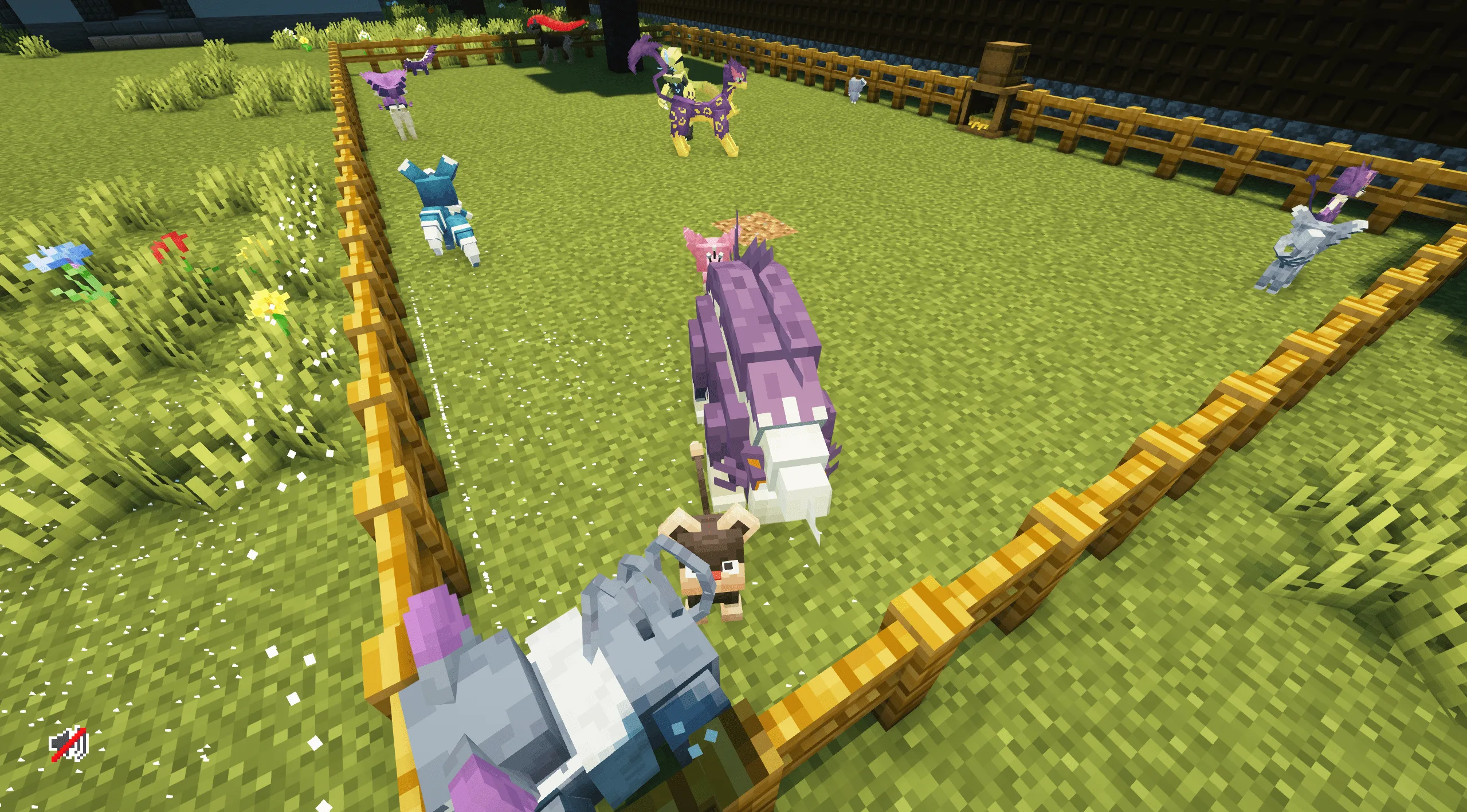 Скриншот с покемонами из мода CobbleCats для сборки Complete Cobblemon Collection.