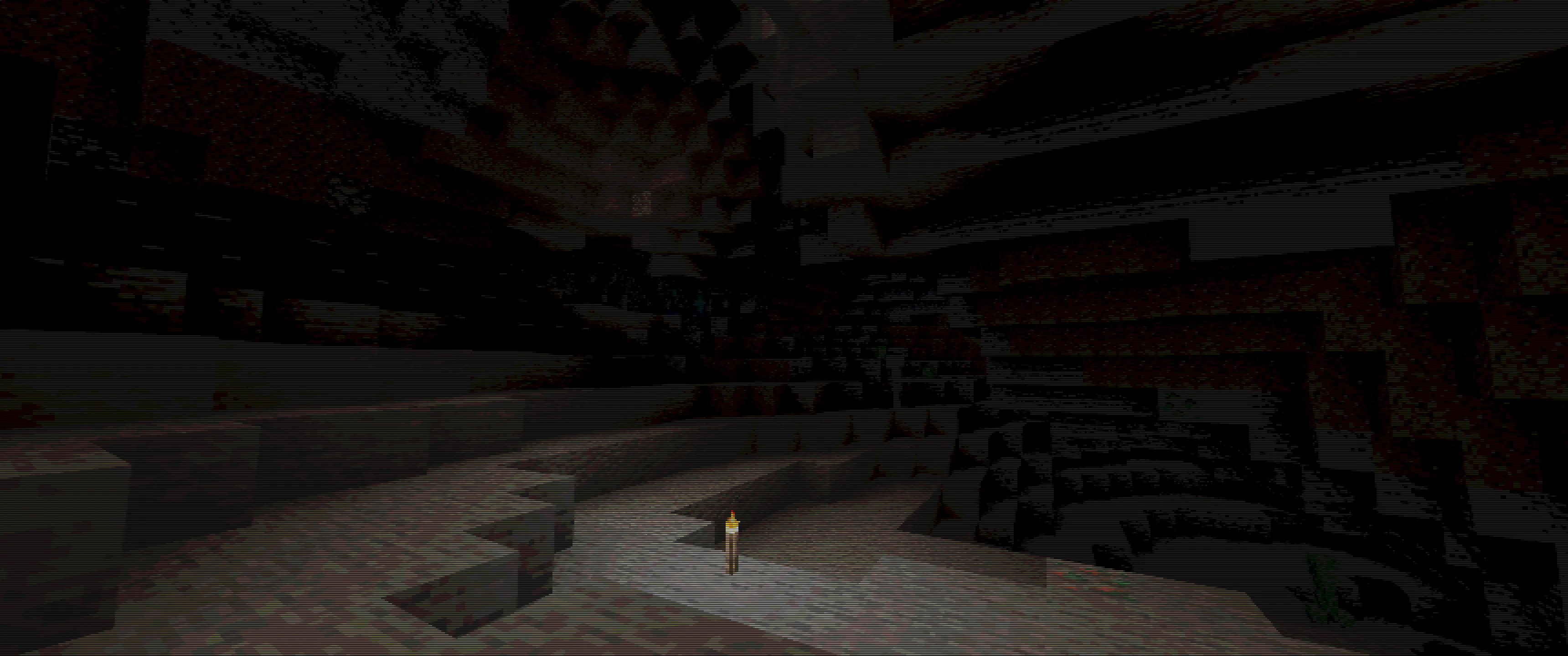 PSX Shader: пещера с текстурами в стиле PlayStation 1.