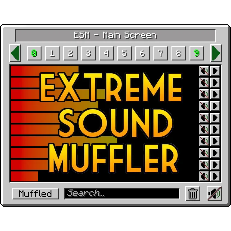 Логотип мода Extreme sound muffler.