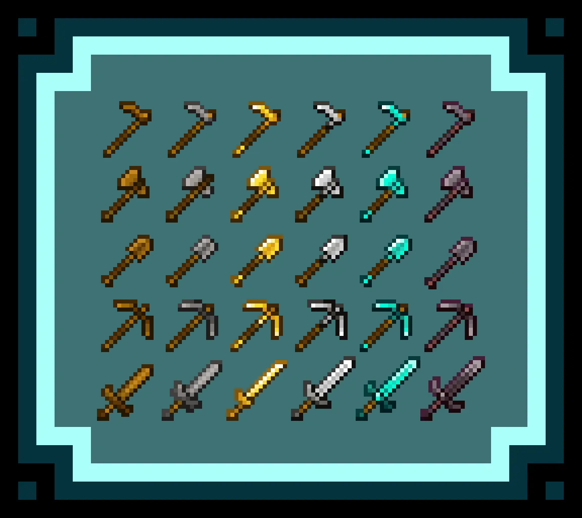 Набор инструментов из мода Theone's Items Pack.