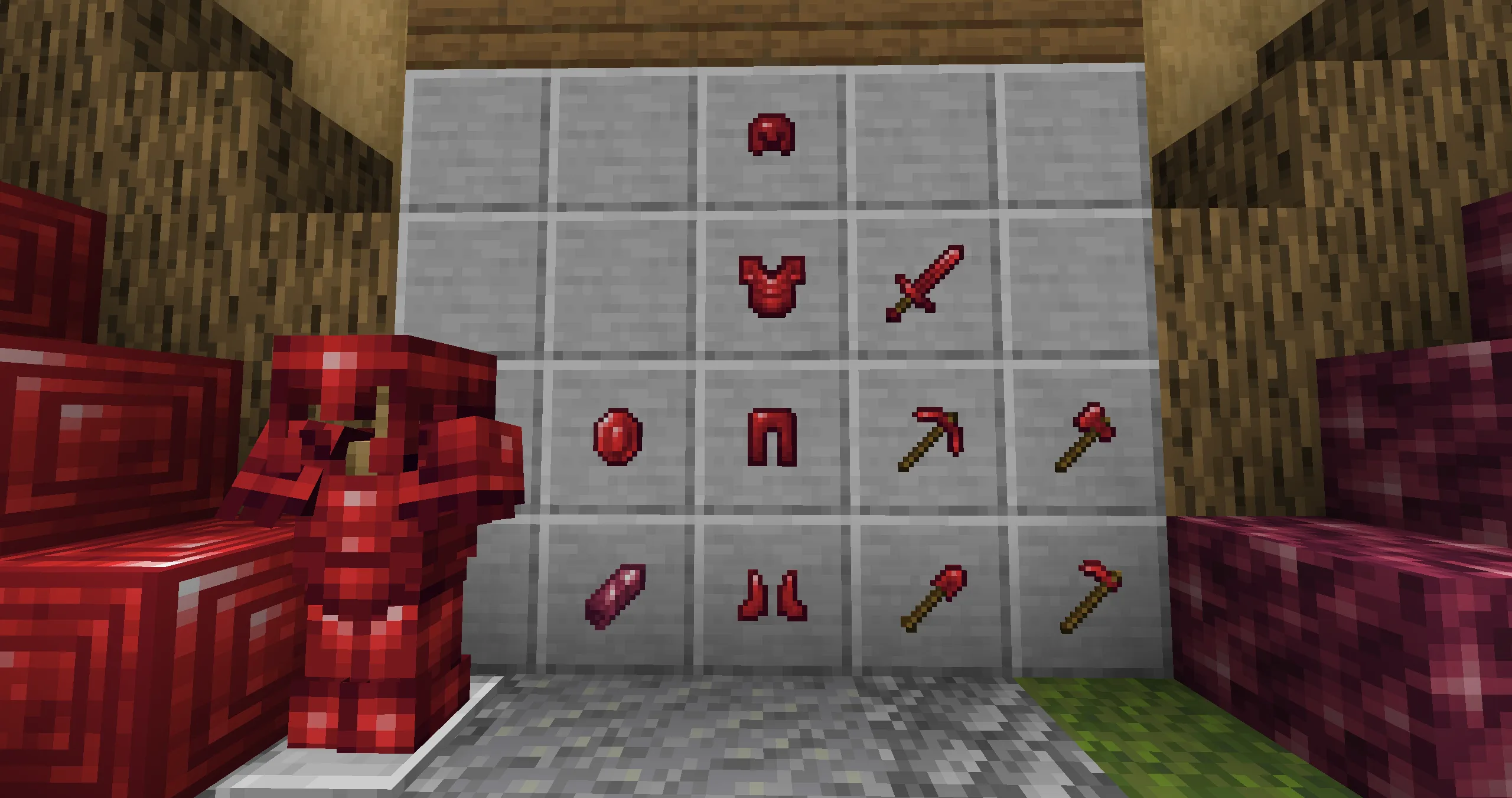 Предметы из ресурс пака Ruby Netherite