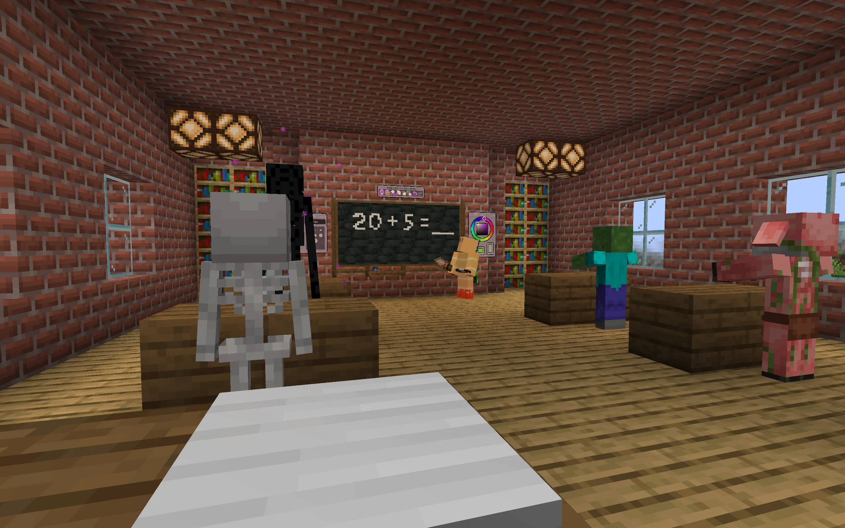 Интерактивная школьная доска для занятий в Minecraft.