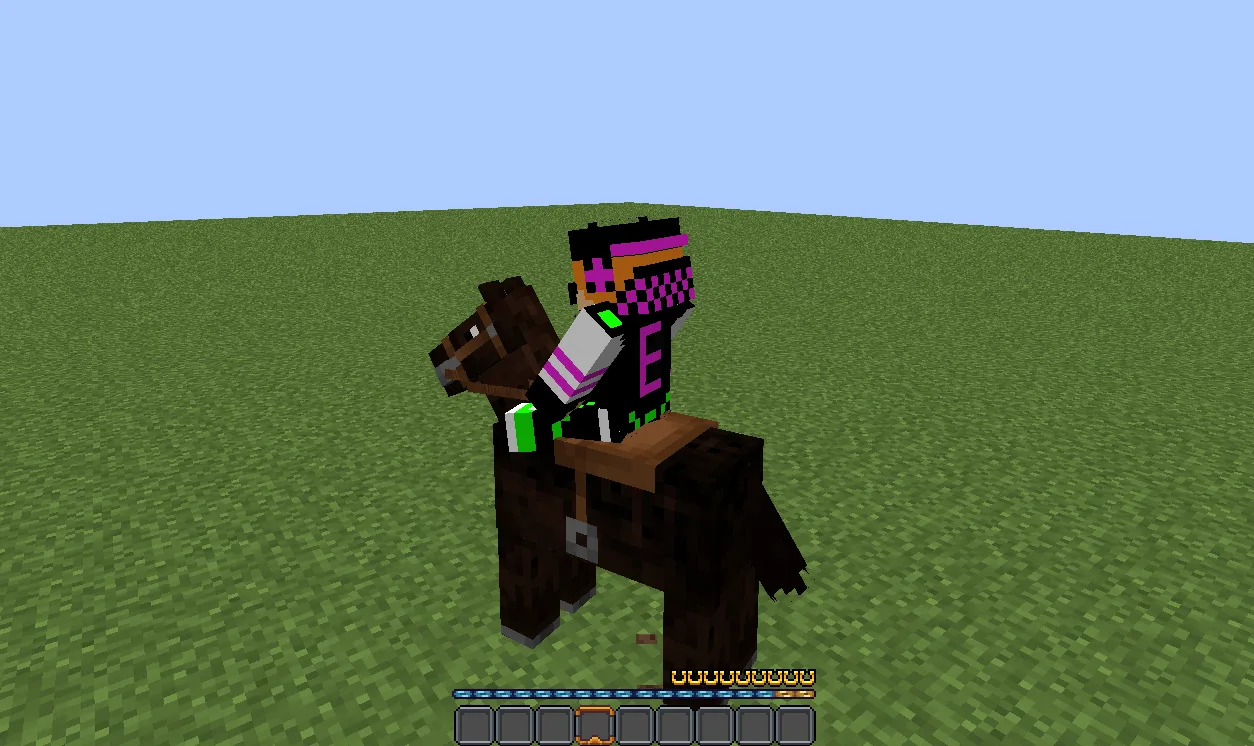 Индикатор ускорения лошади в панели быстрого доступа Minecraft.