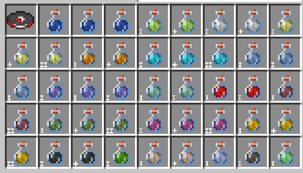 Текстуры эффектов зелий для мода Potion Effect Indicators.