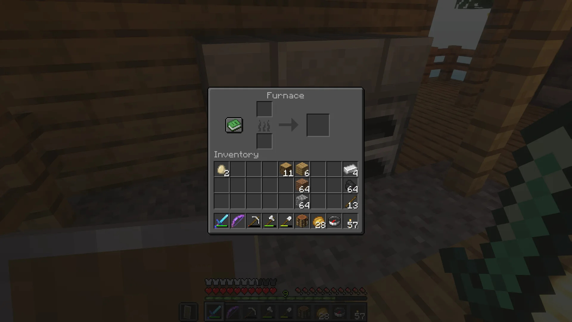 Печь в темном режиме.