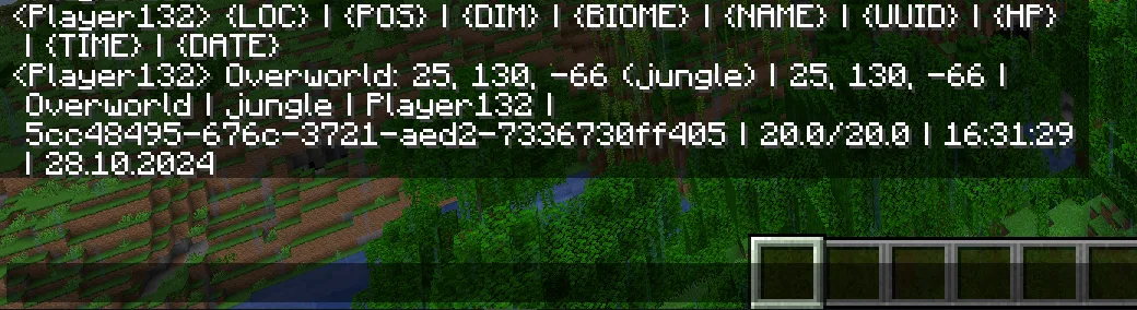Настройки горячих клавиш в моде SimpleChatKeys