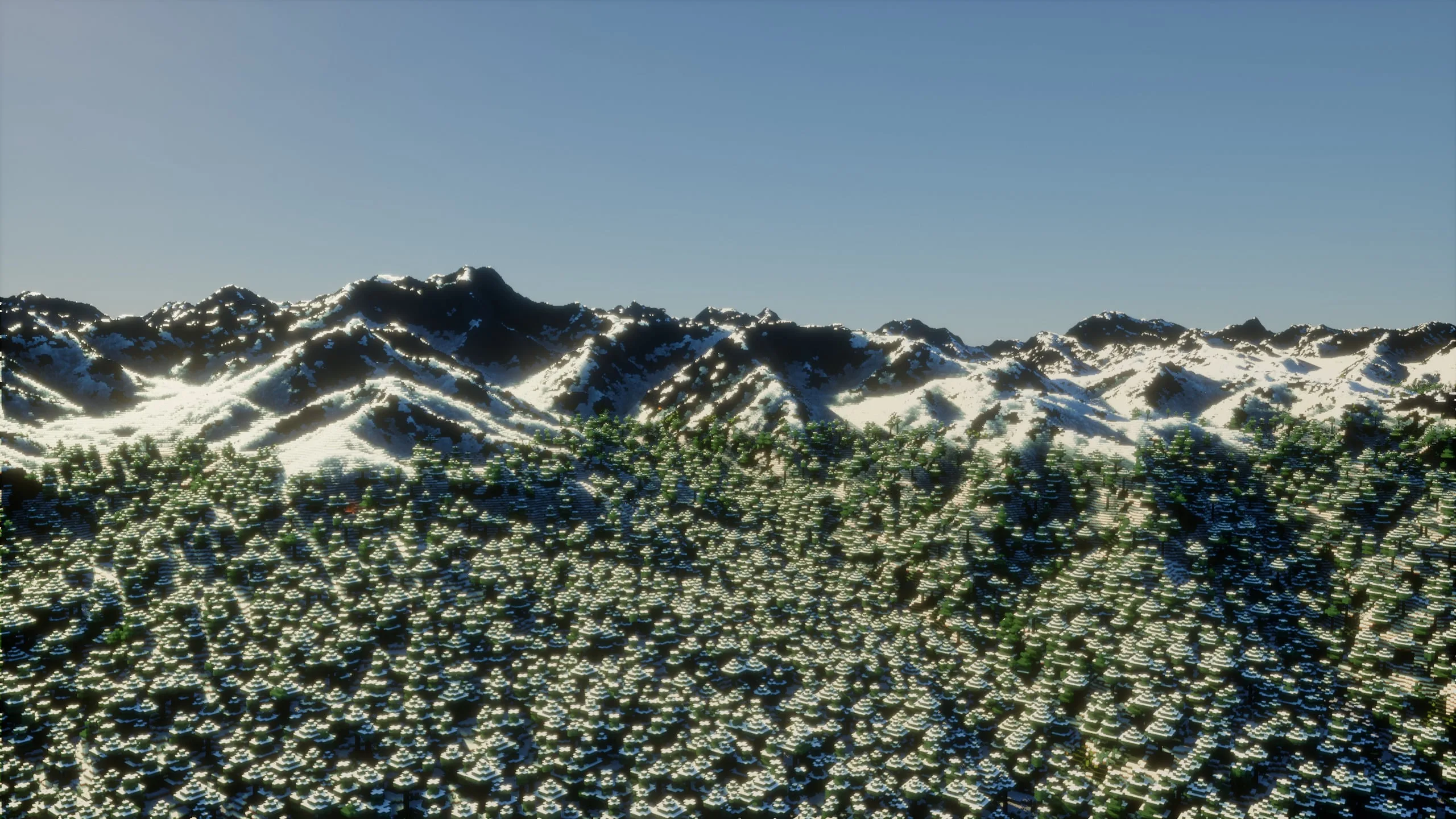 Горная цепь в моде Terrain Diffusion