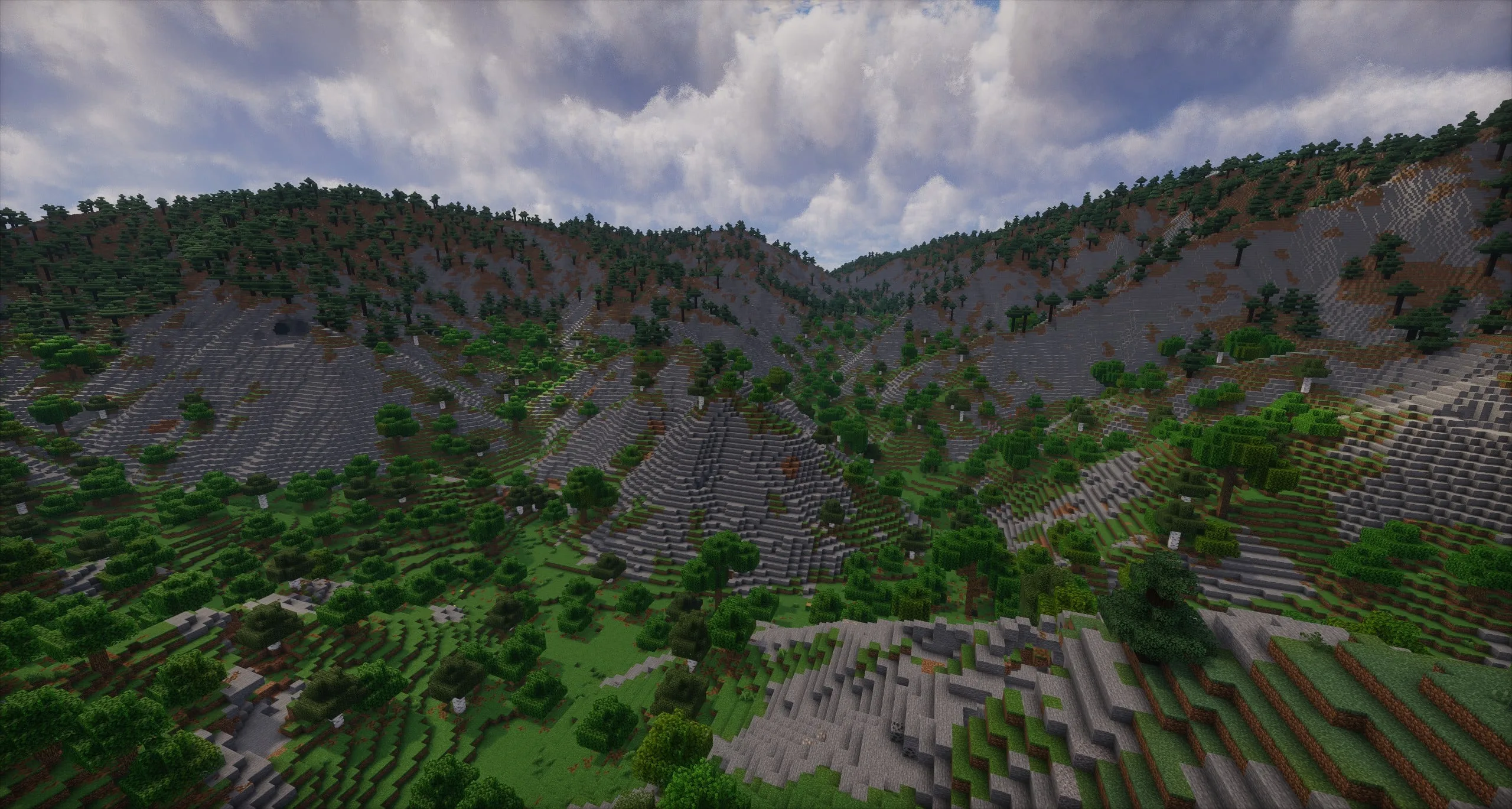 Умеренные горы в моде Terrain Diffusion