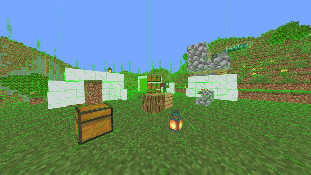 Wireframe-представление проекта Debug View.