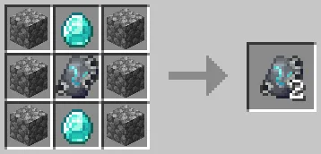 Рецепт дублирования тримов в Minecraft.