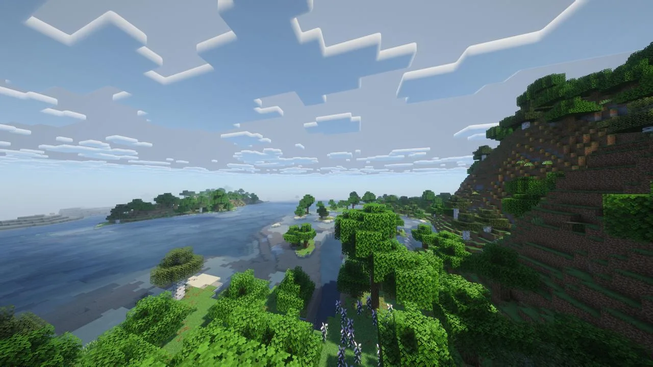 Дневное освещение в стиле ванильного Minecraft с Lumina Shader - Lite