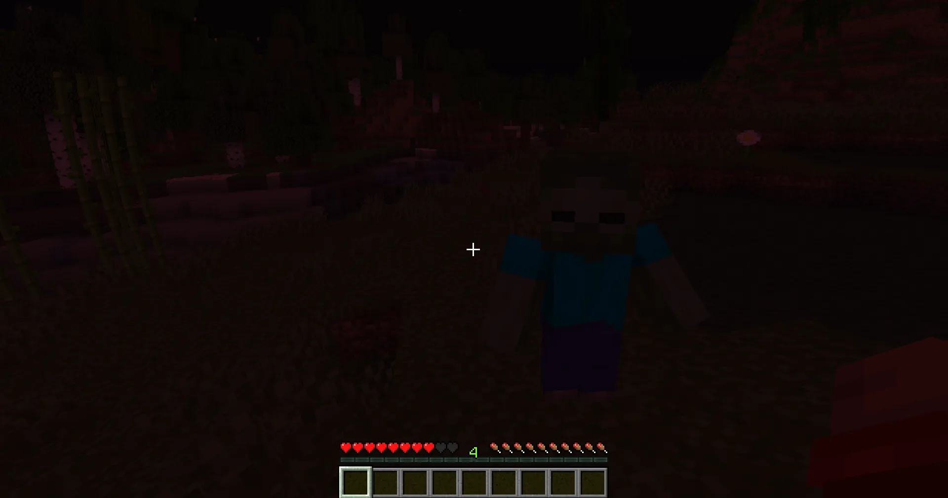 Эффект красного экрана и искажения при получении урона в шейдер-паке Visual Addons