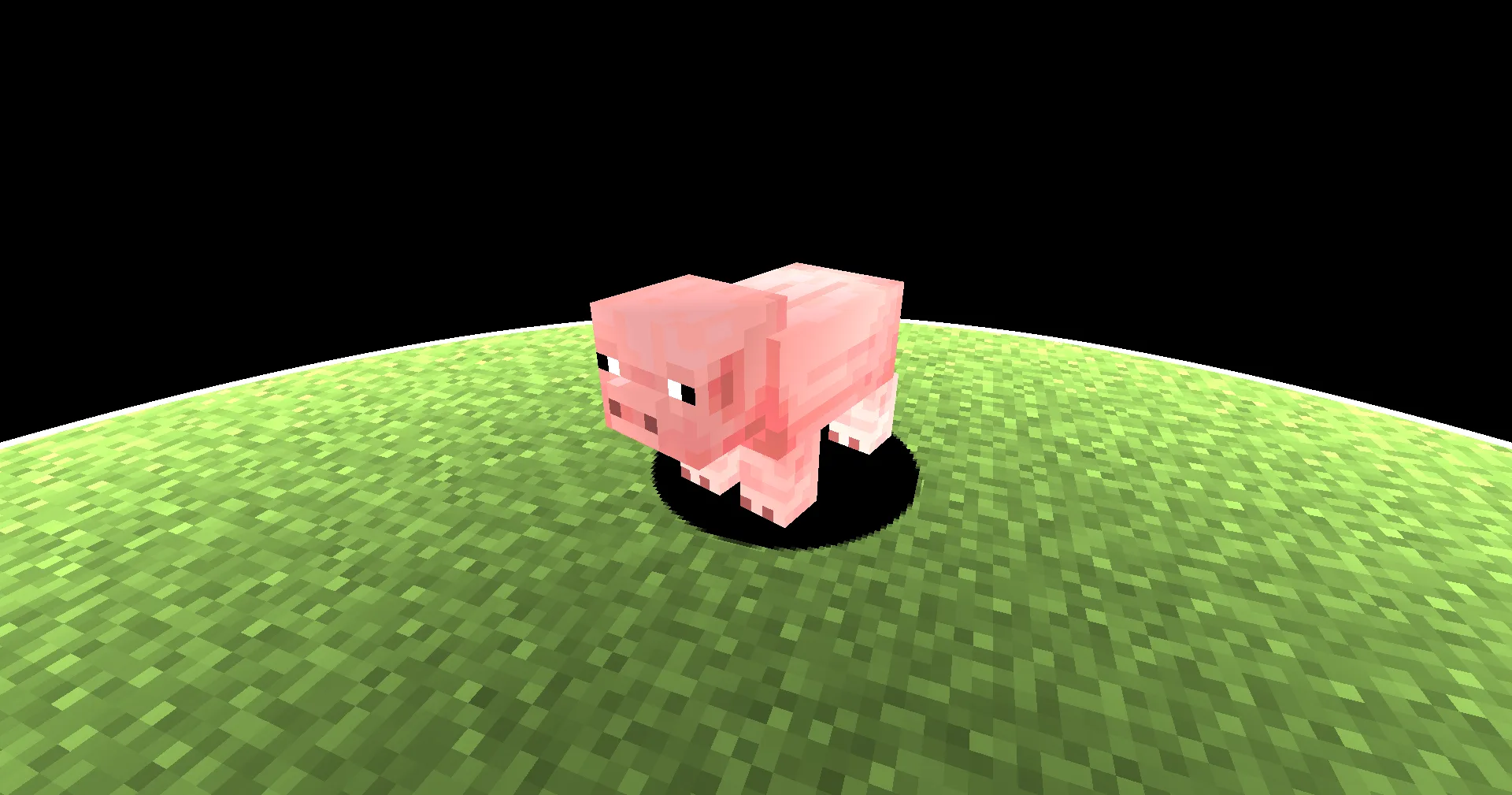 Свинья в Minecraft с шейдерами Blind Shader