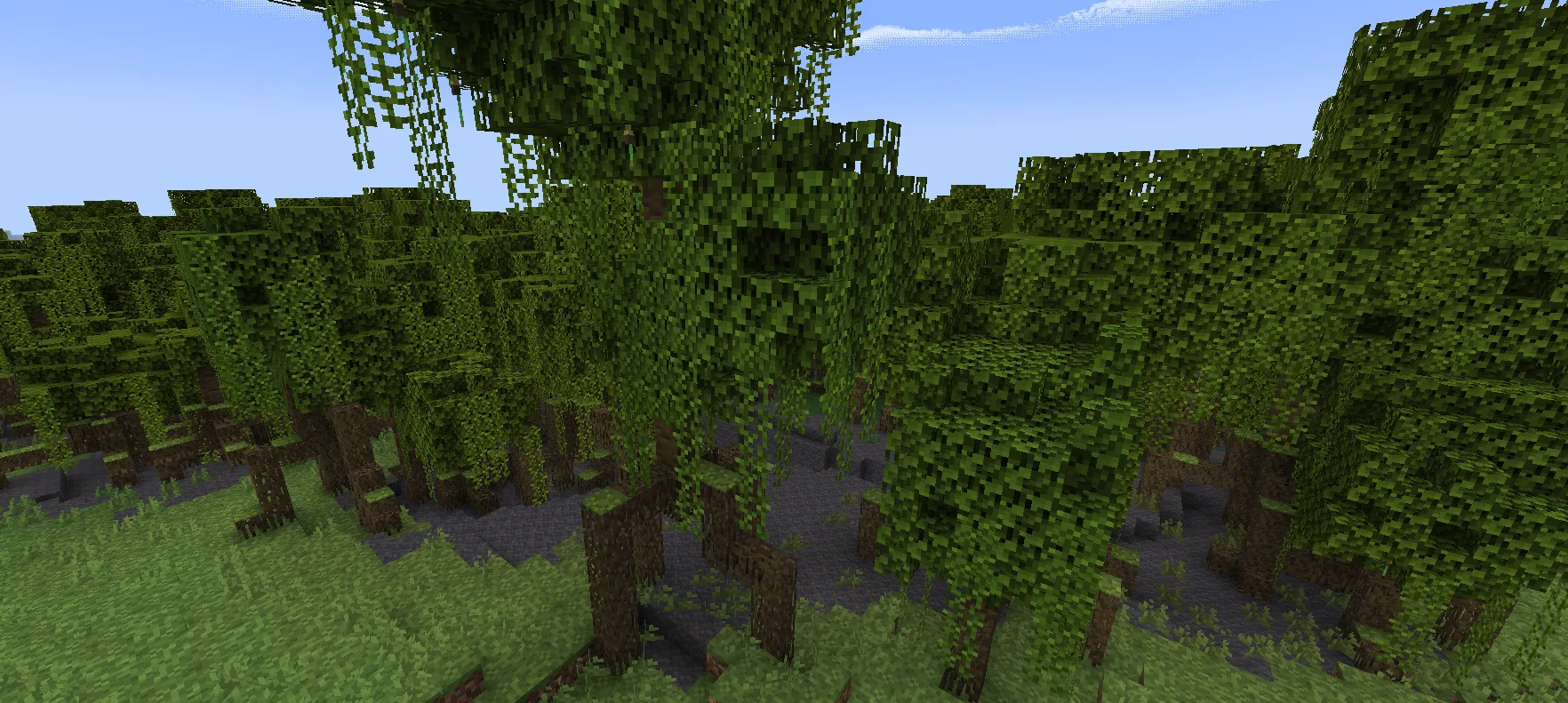 Пиксельные деревья манго в стиле 8-бит.