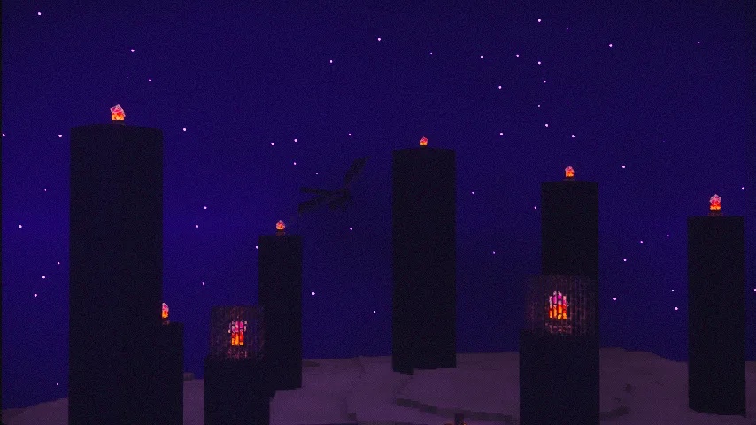 Энд с текстурами Medieval Shaders.