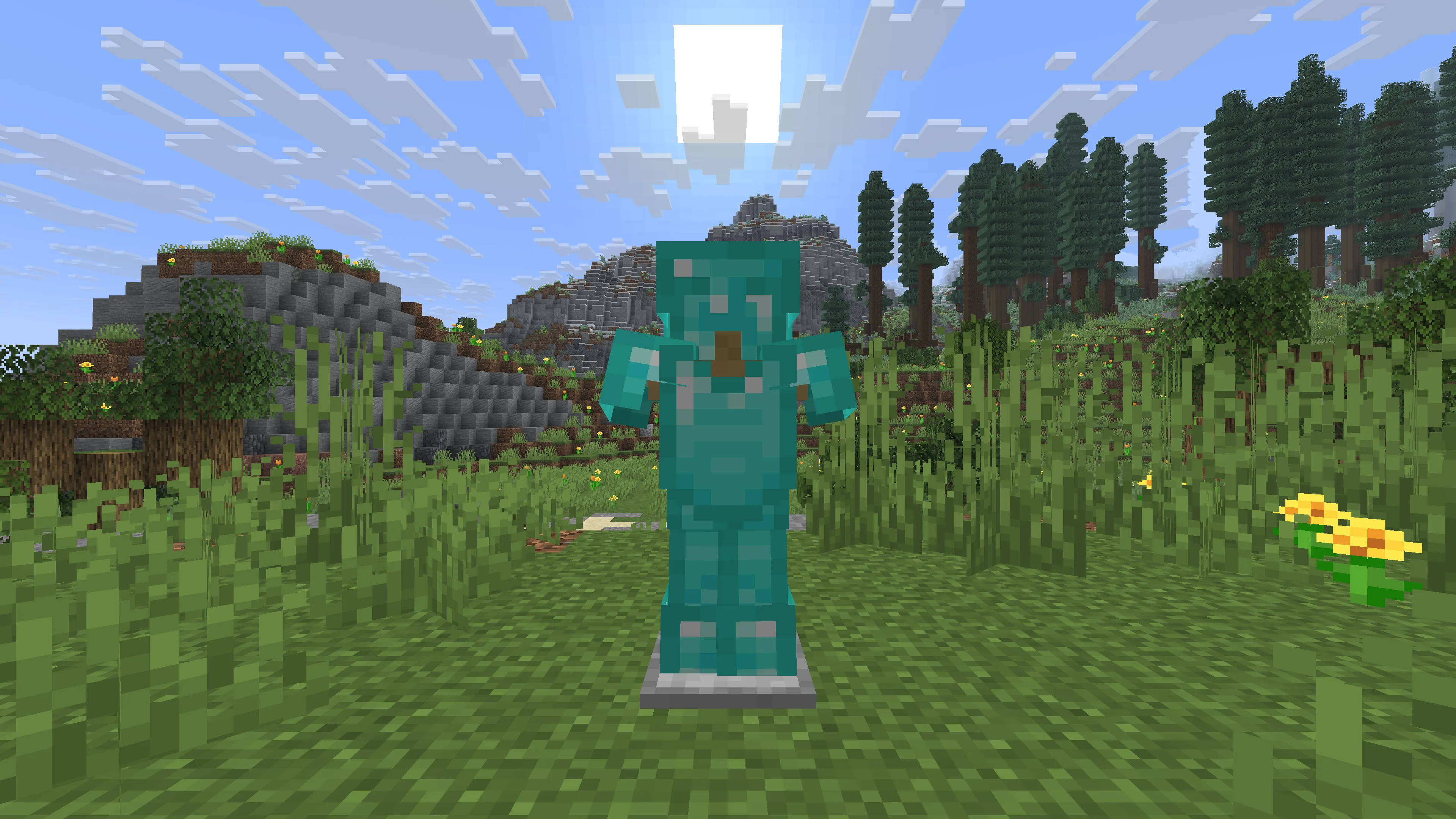 Броня без узоров после установки ресурс-пака No Armor Trims