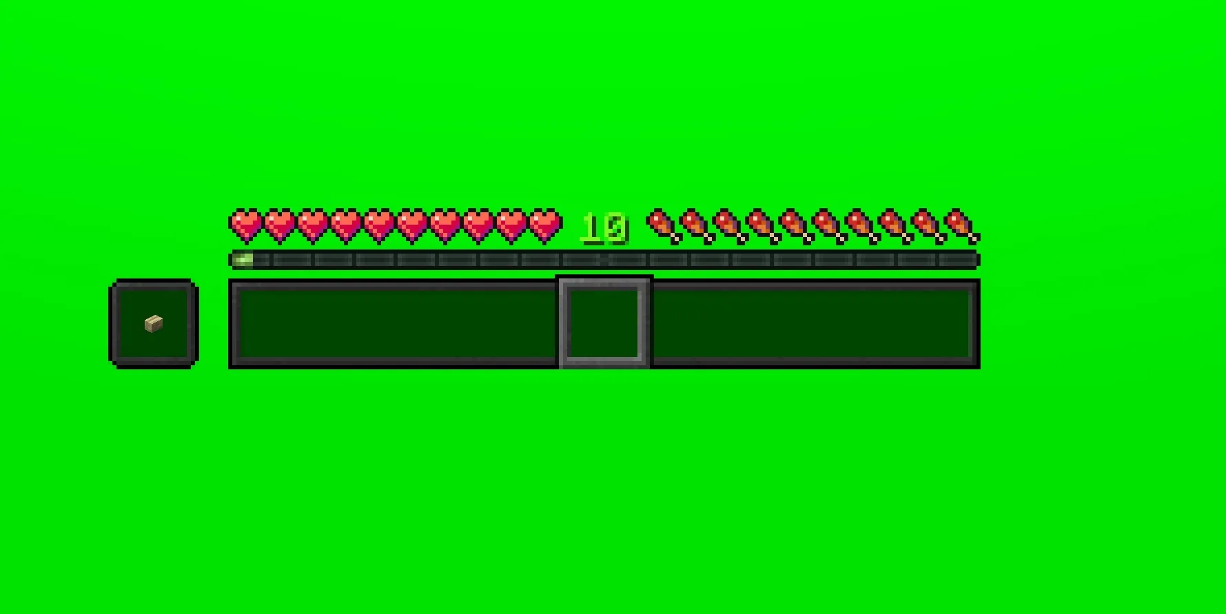 Интерфейс Minecraft с темной современной панелью быстрого доступа.