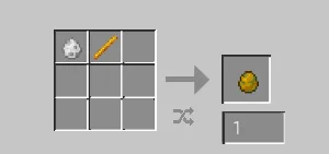 Яйцо призыва ифрита в интерфейсе крафта мода Minecraft.