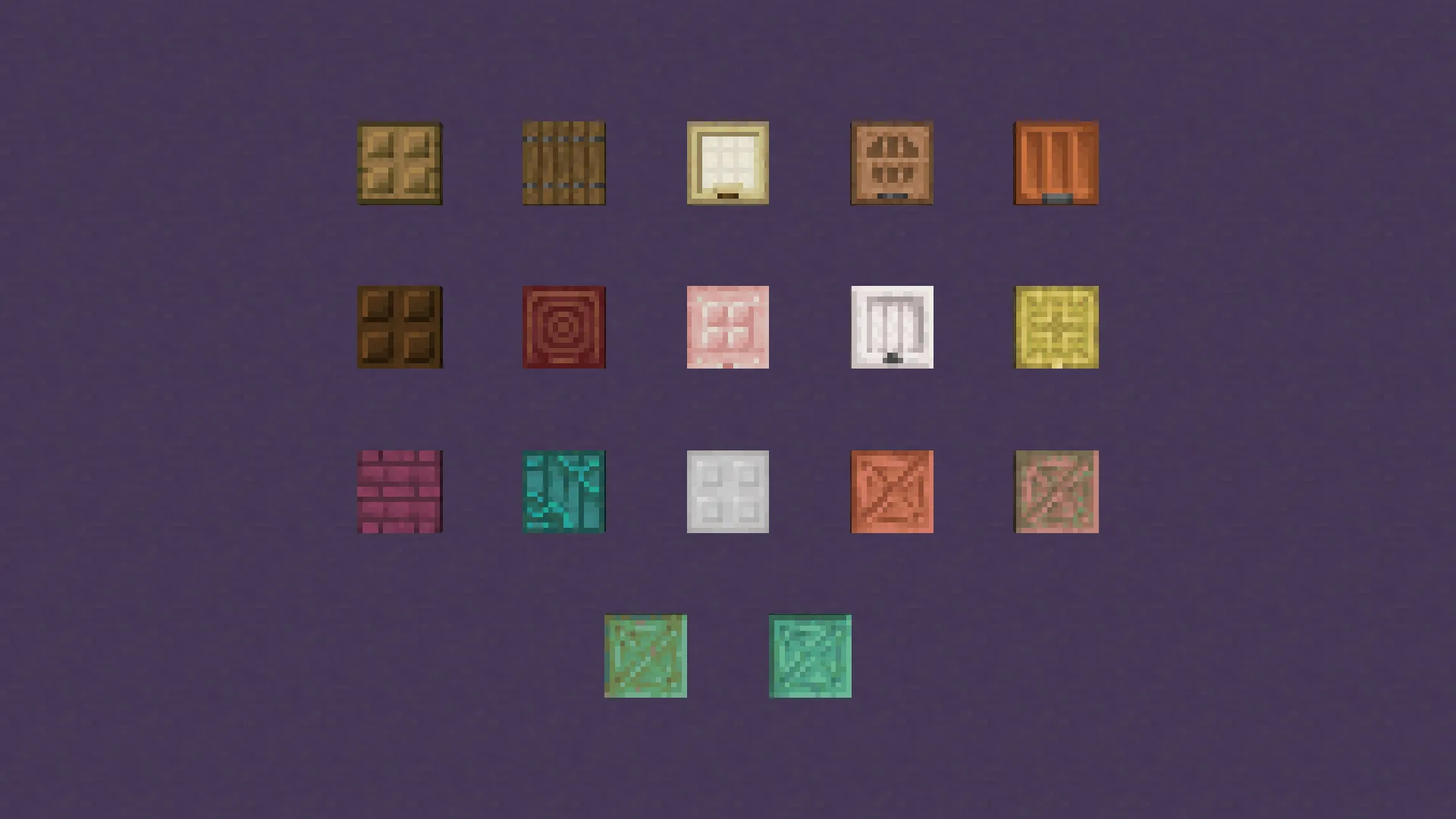 Все виды сплошных люков в архаичном стиле