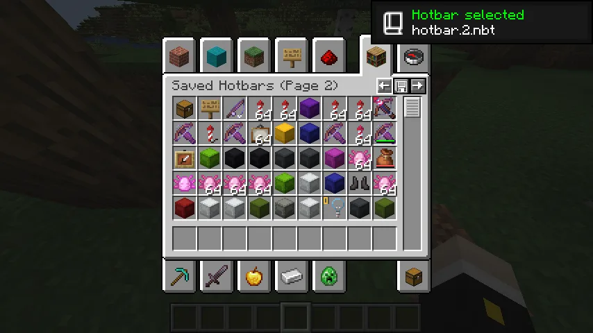 Система страниц для расширения хранилища панелей быстрого доступа в моде Librarian