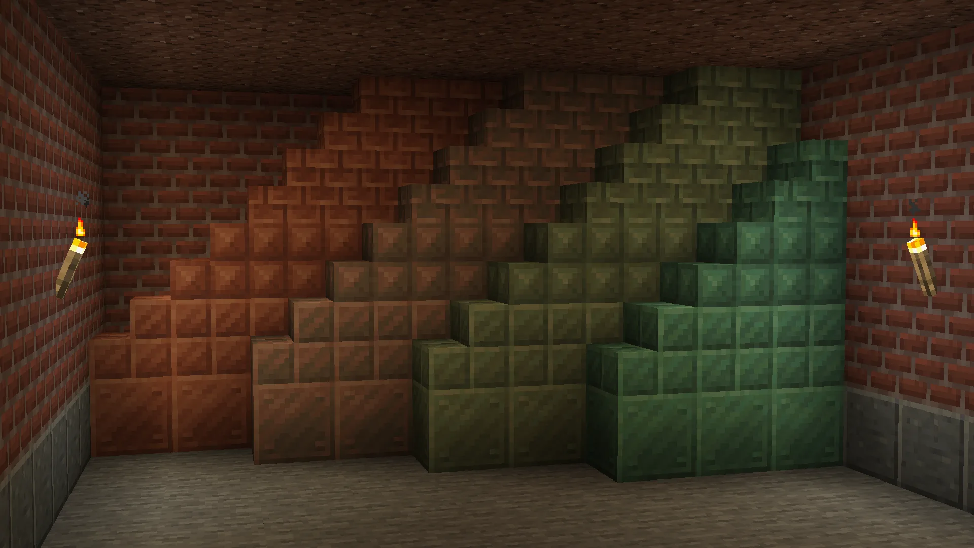 Медные строительные блоки из проекта Farcr's Re-Create.