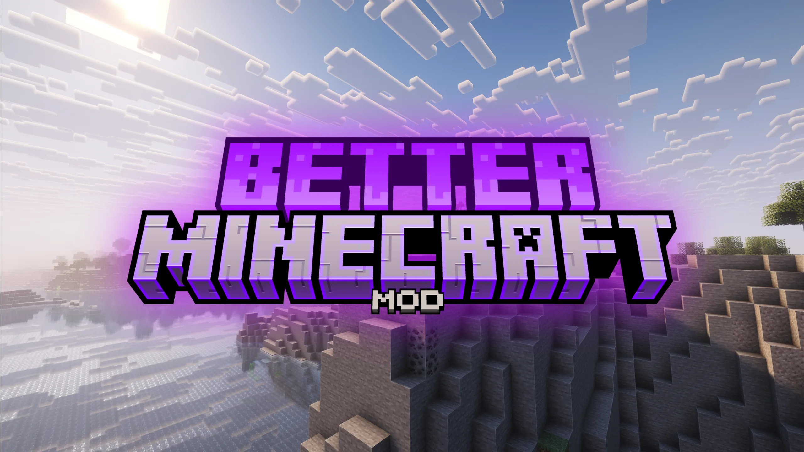 Скриншот интерфейса и игровых элементов мода Better Minecraft.