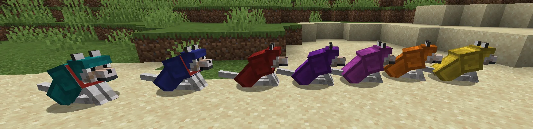 Цветная броня для питомцев из мода Pet Armor