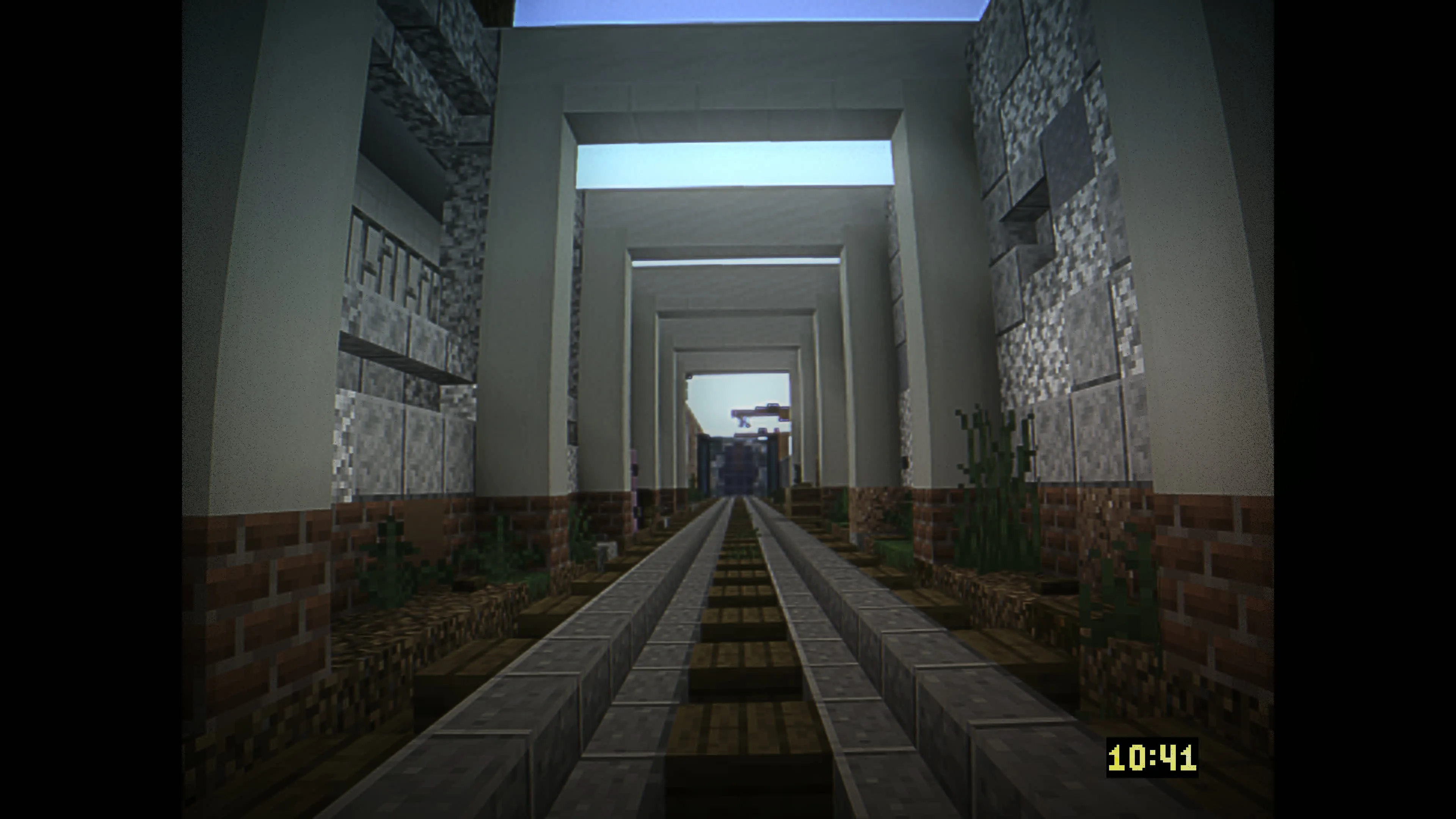 Железная дорога в Minecraft.