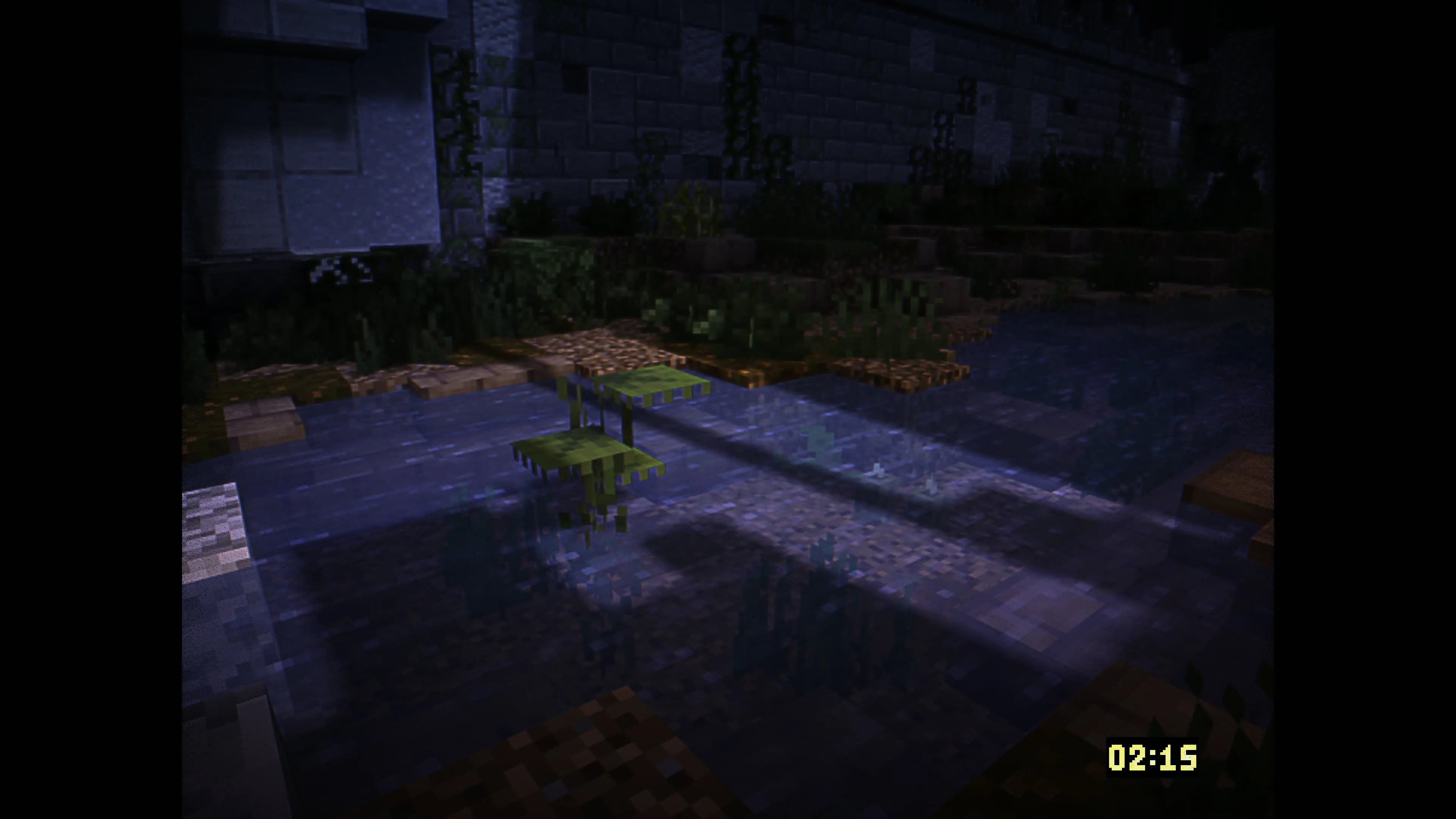 Озеро в Minecraft.