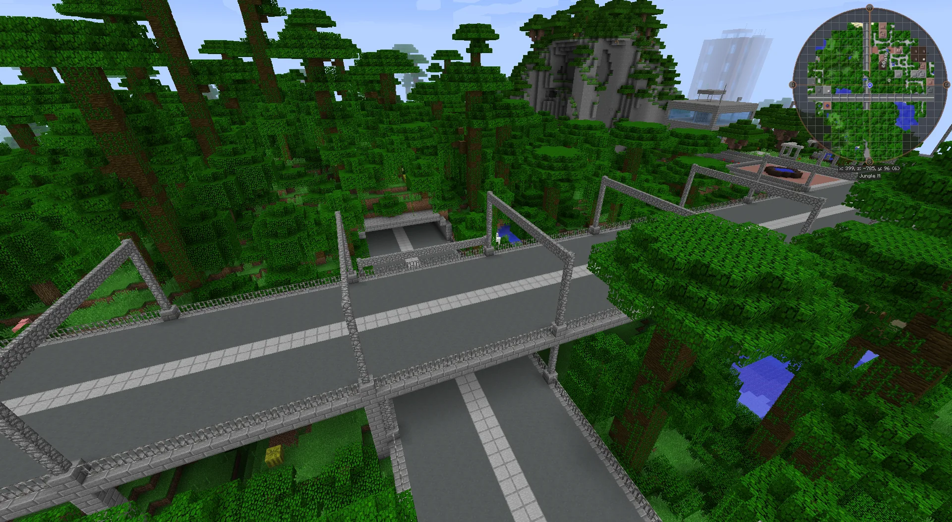 Перекресток в заброшенном городе из мода The Lost Cities.