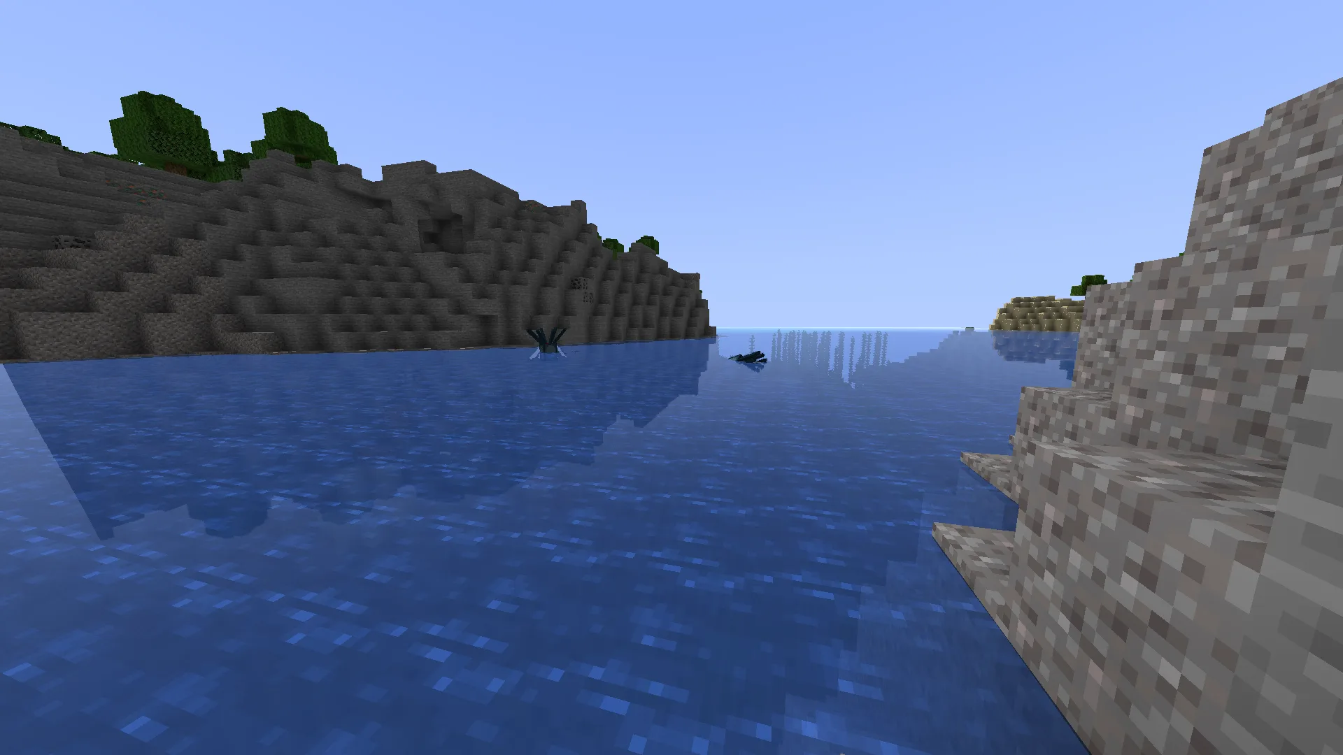 Скриншот воды с шейдером Kiwi.