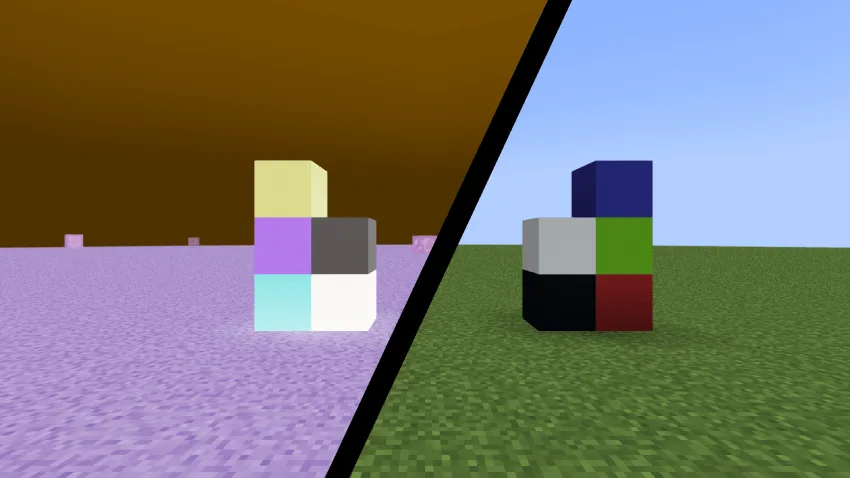 Мир с инвертированным шейдером.