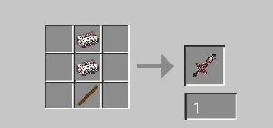Рецепт крафта глючного меча в моде Glitched Tools
