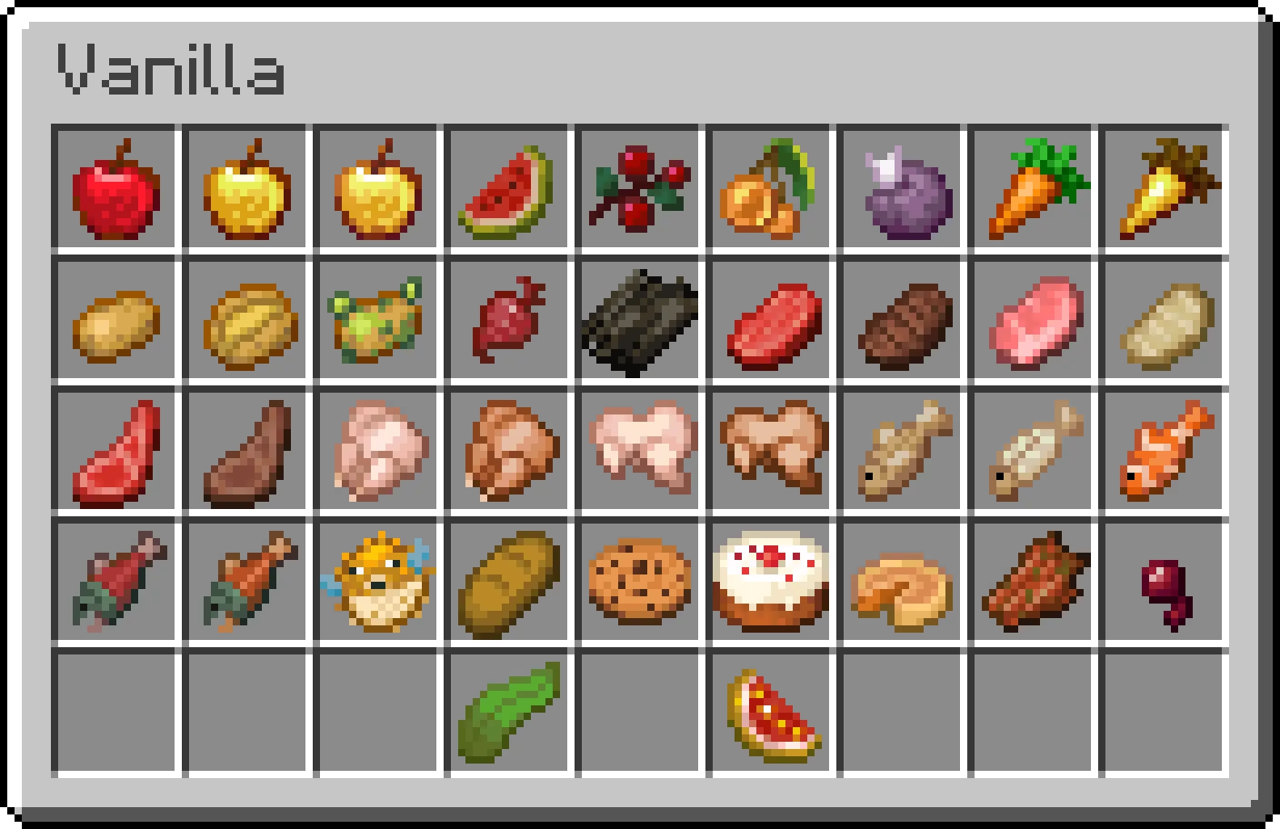 Ванильный вид игры без ресурс пака Mini Meals